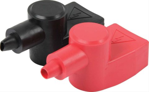 QuickCar Battery Terminal Boots 57-607 Cover, Top Post, Red Positive, Black Negative, Universal, Pair