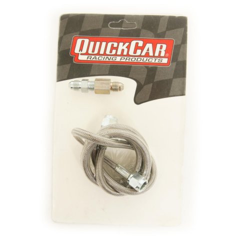 QuickCar Gauge Lines 61-71036 Line Kit, Stainless Steel Braided, -4 AN Ends, 36.0 in. Length, Kit