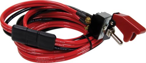 QuickCar Ignition/Start Switches 50-507 Ignition Switch, Toggle, 25 amps, Steel/Plastic, Chrome, Triple Pole, Screw Terminal, Safety Cover, Each