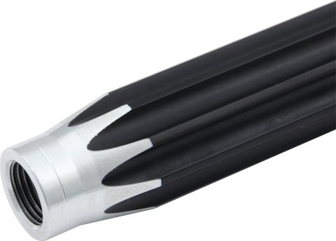 QuickCar Suspension Tubes 62-080 Tube, Aluminum, Black, Scalloped, 8.0 in. Length, 1.125 in. Diameter, 5/8 in.-18 RH/LH, Each
