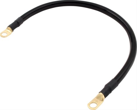 QuickCar Ground Cables 57-1810 Battery Cable, Ground, 2-gauge Copper, Black PVC Jacket, Eyelet Ends, 18 in. Length, Each