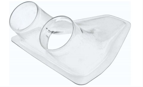 QuickCar Brake Cooling Ducts 60-010 Duct, NACA Style, ABS Plastic, Clear, Double 2.75 in. O.D. Inlets, Each