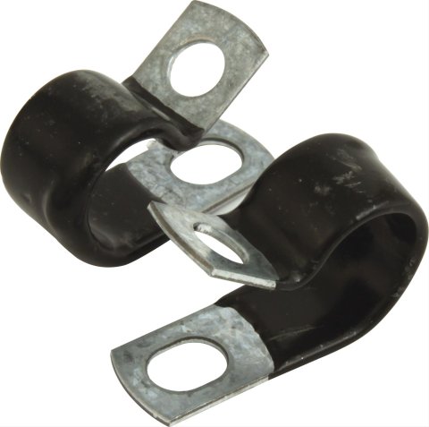 QuickCar Line Clamps 66-854 Clamps, Aluminum, Rubber Coated, .500 in. Hose Diameter, Set of 10