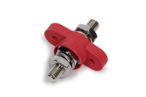 QuickCar Feed-Through Studs 57-803 Bulkhead Connector, Plastic, Red, Each