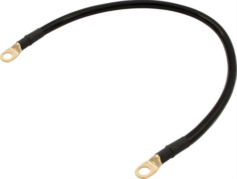 QuickCar Ground Cables 57-1809 Battery Cable, Ground, 4-gauge Copper, Black PVC Jacket, Eyelet Ends, 18 in. Length, Each