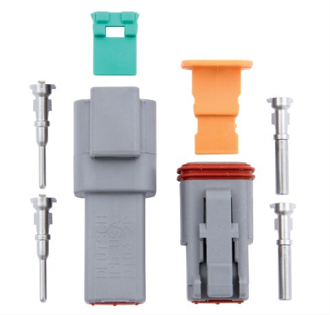 QuickCar Deutsch Connectors 71-322 Connectors, Weatherproof, 2-Wire, Male, Female, Each