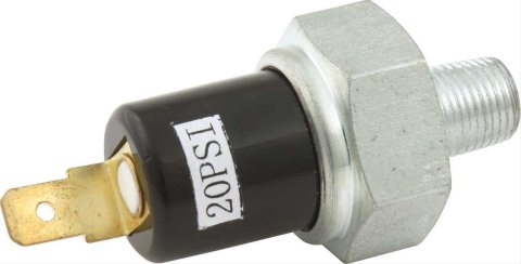 QuickCar Replacement Warning Light Switches 61-735 Oil Pressure Switch, Under 20 psi Warning, 1/8 in. NPT Thread, Each