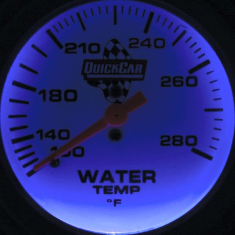 QuickCar Extreme Gauges 611-7006 Gauge, Extreme, Water Temperature, Mechanical, Analog, 100-280 Degrees F, 2 5/8 in. Diameter, Each
