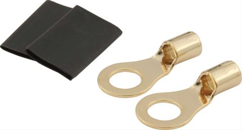 QuickCar Battery Cable Terminals 57-490 Terminals, Terminal Rings, Copper, 5/16 in., 8 Gauge, Heat Shrink Sleeving, Pair