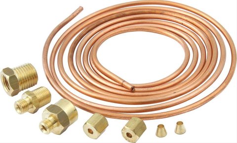 QuickCar Gauge Supply Line Kits 61-7101 Copper 6' Tubing Kit w/Ferrules
