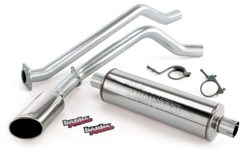 Banks Power Monster Exhaust Systems 48355 System, Exhaust, Cat-Back, Stainless Steel, Single Exit, Passenger Side, Chrome Tip, Chevy, GMC, 5.3L, Flex Fuel, Kit