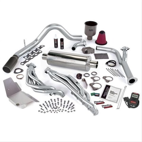 Banks Power Ford 1999-2004 6.8L PowerPack Kits 49441-B Performance Package, Bundle, TorqueTubes, Monster Exhaust, Black Tip, Ram-Air Filter, AutoMind Tuner, Ford, 6.8L, Catalytic Converter, Kit
