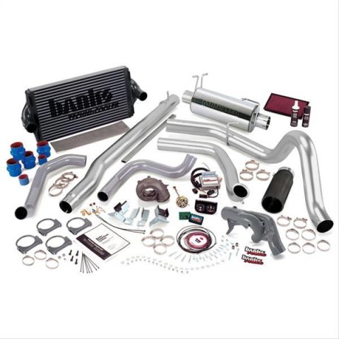 Banks Power Ford 1999-2003 7.3L Powerstroke PowerPack Systems 47526-B Performance Package, PowerPack, Monster Exhaust, Single Exit, Black Tip, Ram-Air Intake, AutoMind Tuner, Ford, 7.3L, Stroke, Automatic, Kit