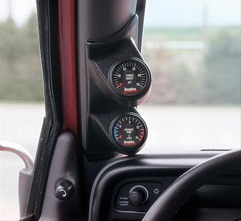 Banks Power Pillar Gauge Pods 63325 Mount, Pillar, Full Coverage, Dual Pod, Black, Plastic, 2 1/16 in. Diameter, Ford, Trucks, Each