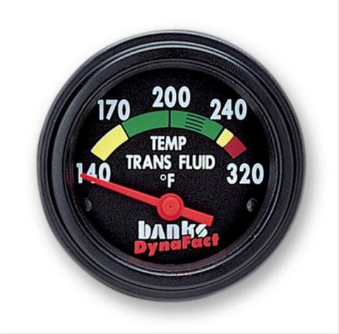 Banks Power DynaFact Transmission Oil Temperature Gauge Kits 64125 Gauge, DynaFact, Temperature, Analog, 140 - 320 Degrees F, 2 1/16 in. Diameter, Electronic Sending Unit, Motorhome, Kit