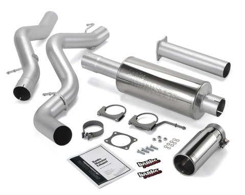 Banks Power Monster Exhaust Systems 48634 System, Exhaust, Cat-Back, Stainless Steel, Single Exit, Passenger Side, Chrome Tip, Chevy, GMC, 6.6L, Kit