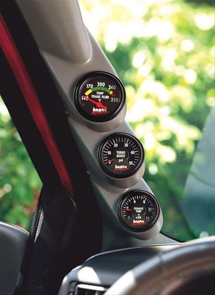 Banks Power Pillar Gauge Pods 63326 Mount, Pillar, Full Coverage, Triple Pod, Black, Plastic, 2 1/16 in. Diameter, Ford, Trucks, Each