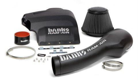 Banks Power Ram-Air Intake Systems 41882-D Air Intake, System, Black Polyethylene Tube, Synthetic Filter, Dry, Black, Ford, F150, 6.2L, Kit
