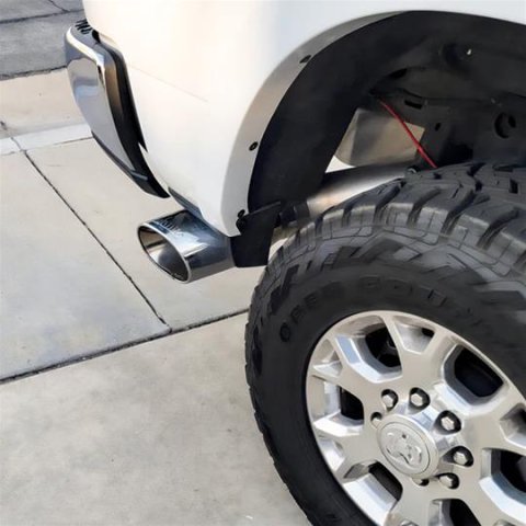 Banks Power Monster Exhaust Systems for 2019-2024 2500, 3500 - 49807 Systems, Monster, Particulate Filter Back, Single, Steel, Aluminized, Side Exit, Chrome Tip, Ram, 6.7L Diesel, Kit