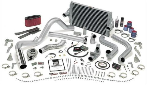 Banks Power Ford 1994-97 7.3L Powerstroke PowerPack Systems 48561 Performance Package, PowerPack, Stainless Exhaust, Polished Tip, Red Filter, TechniCooler, OttoMind Unit, DynaFact Gauges, Ford, 7.3L, Automatic, Kit