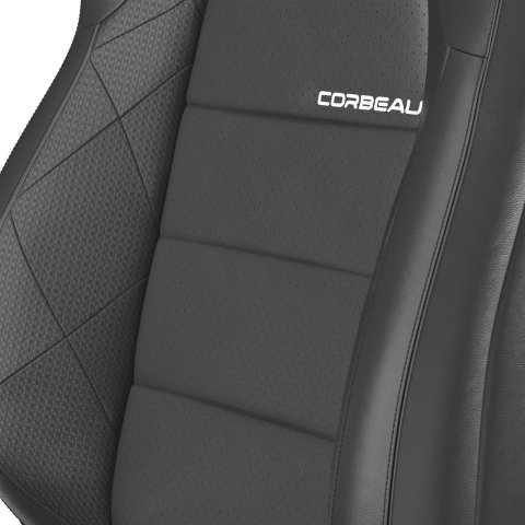 Corbeau Race Reclining Trailcat Black Seat 44912PR Bucket and Bench Seats, Racing Seats, Vinyl, Stitching, Lever Recline, Pair