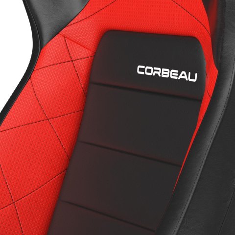 Corbeau Sportline RRX Black Vinyl Seat 55070PR Bucket Seats, RRX, Black/Red, Vinyl, Reclining, Pair