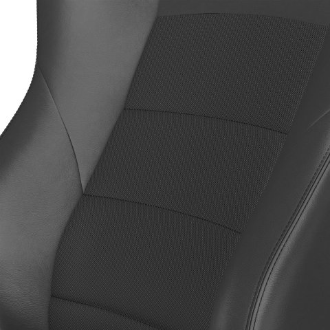 Corbeau Baja XRS Suspension Black Vinyl Seat 96602BPR Bucket and Bench Seats, Seats, Adjustable Bucket, Vinyl, Black, Stitching, Cloth Insert, Lever Recline, Pair
