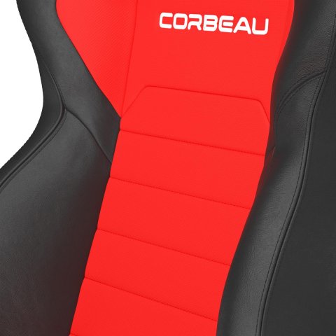 Corbeau LG1 Racing Black Cloth Seat 25507PR Seats, Racing, Reclining Bucket, Steel, Black, Cover, Red Insert, Stitching, Lever Recline, Front, Pair