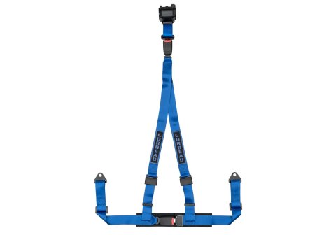 Corbeau Double Release Retractable 3-Point Harness 43305B Harness, Release, Retractable, 3-Point, Pull Down, Nylon, Blue, 2 in. Width, OEM Style Latch, Bolt-in, Each