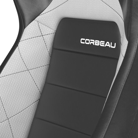 Corbeau Sportline RRX Black Vinyl Seat 55090PR Bucket Seats, RRX, Black/Gray, Vinyl, Reclining, Pair
