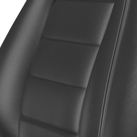 Corbeau Sport Black Vinyl Seat 90010PR Bucket and Bench Seats, Seats, Adjustable Bucket, Vinyl, Black, Stitching, Lever Recline, Pair