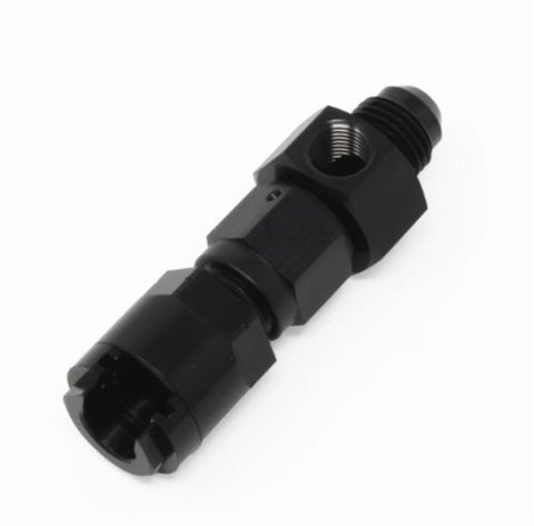 Aeromotive Fuel System Plumbing Kits 65603 Adapter Kit, 3/8 Female Quick Connect to AN-06 Flare, w/ 1/8-FNPT Port