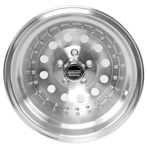 American Racing AR62 Outlaw II Silver Wheels 15x10 Wheel, AR62, II, Aluminum, Natural, 15 in. x 10 in., 5 x 4.50 in. Bolt Circle, 4.00 in. Backspace, Each