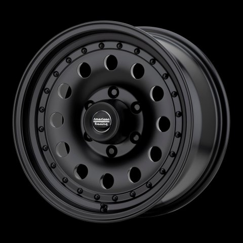 American Racing AR62 Outlaw II Satin Black Wheels 17x8 Wheels, Black, 17 in. x 8.00 in., Aluminum, Black, 8 x 180mm Bolt Circle, 5.21 in. Backspacing, Each