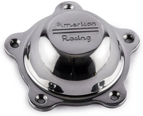American Racing Center Caps 3505293 Cap, Aluminum, Polished, Bolt-On, Dome Style, Short Cap Design, Each