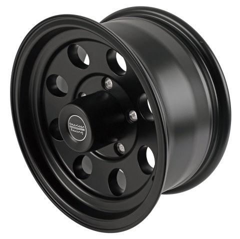 American Racing AR172 Baja Black Wheels 15x7 Wheel, Baja, Aluminum, Matte Black, 15 in. x 7.0 in., 5 x 5.50 in. Bolt Circle, 3.760 in. Backspace, Each