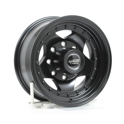 American Racing AR23 Black Wheels 16x7 Wheel, AR23, Aluminum, Matte Black, 16 in. x 7.0 in., 8 x 6.50 in. Bolt Circle, 3.760 in. Backspace, Each