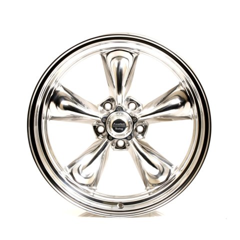 American Racing VN515 Polished Torq-Thrust II One-Piece Wheels 20x8 Wheel, One-Piece, Aluminum, Polished, 20 in. x 8 in., 5 x 5 in. Bolt Circle, 4.50 in. Backspacing, Each