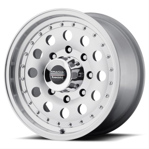 American Racing AR62 Outlaw II Silver Wheels 16x10 Wheel, II, Aluminum, Natural, 16 in. x 10 in., 8 x 170mm Bolt Circle, 4.50 in. Backspace, Each