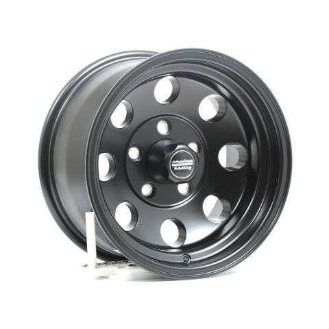 American Racing AR172 Baja Black Wheels 15x8 Wheel, Baja, Aluminum, Matte Black, 15 in. x 8.0 in., 5 x 5.00 in. Bolt Circle, 3.750 in. Backspace, Each