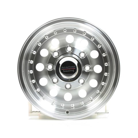 American Racing AR62 Outlaw II Silver Wheels 16x8 Wheel, II, Aluminum, Natural, 16 in. x 8 in., 8 x 6.5 in. Bolt Circle, 4.50 in. Backspace, Each
