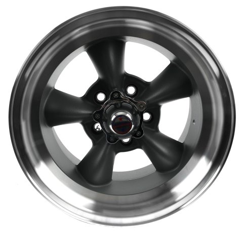 American Racing VN105 Torq-Thrust D Gray Wheels with Machined Lips 15x8 Wheels, Series Lips, 15 in. x 8.0 in., Aluminum, Matte Gray, 5 x 4.50 in. Bolt Circle, 4.500 in. Backspacing, Each