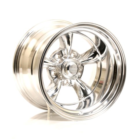 American Racing VN515 Polished Torq-Thrust II One-Piece Wheels 15x10 Wheel, One-Piece, Aluminum, Polished, 15 in. x 10 in., 5 x 5.00 in. Bolt Circle, 3.77 in. Backspace, Each