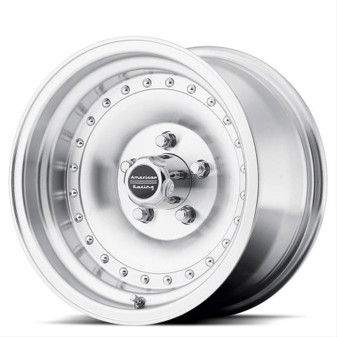American Racing AR61 Outlaw I Silver Wheels 14x7 Wheel, I, Aluminum, Natural, 14 in. x 7 in., 5 x 4.50 in. Bolt Circle, 4.00 in. Backspace, Each