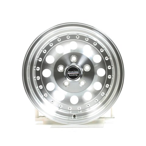 American Racing AR62 Outlaw II Silver Wheels 15x7 Wheel, AR62, II, Aluminum, Natural, 15 in. x 7 in., 5 x 4.50 in. Bolt Circle, 3.75 in. Backspace, Each