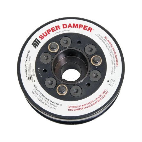 ATI Super Damper Serpentine Series Harmonic Balancers 918855 Balancer, Damper, Internal Balance, Aluminum/Steel, Black, Chevy/Pontiac, LS1/LS2, Each
