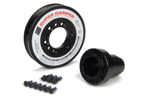 ATI Super Damper Serpentine Series Harmonic Balancers 918644 Balancer, Serpentine, Aluminum, Black Anodized, Internal Balance, 7.48 in. Diameter, Chevy, 4.8, 5.3, 6.0L, Each