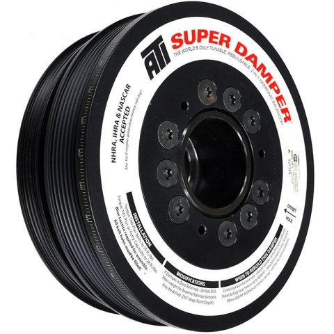 ATI Super Damper Serpentine Series Harmonic Balancers 917266 Balancer, Damper, Internal Balance, Aluminum/Steel, Black, Chevy, 5.7L, Each