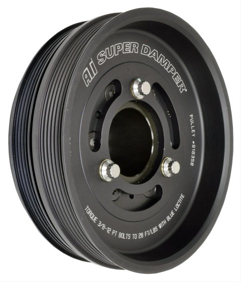 ATI Super Damper Serpentine Series Harmonic Balancers 918645 Balancer, Damper, Internal Balance, Steel, Black, Chevrolet, GMC, L83, L86, Each