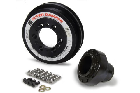 ATI Super Damper Supercharged Series Harmonic Balancers 918857 Balancer, Internal Engine Balance, Degree Markings, Elastomer, Aluminum/Steel, Black Zinc Chromate, Chevy, Each